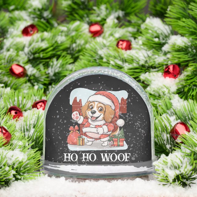 Merry Christmas Dog Santa Snow Globe (Christmas)