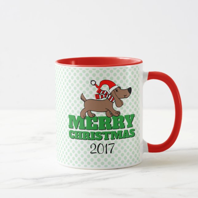Merry Christmas Doggie  11 oz Combo Mug (Right)
