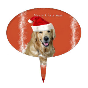 Merry Christmas Doggy Cake Topper