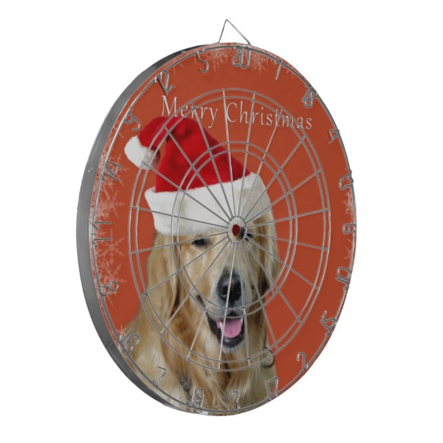 Merry Christmas Doggy Dartboard With Darts (Front Left)