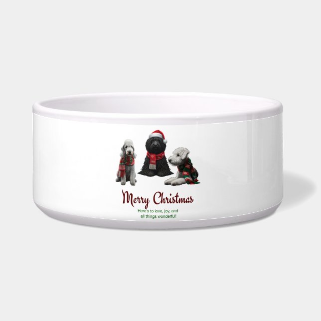 Merry Christmas Dogs Bowl (Front)