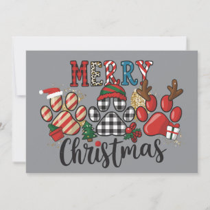 Merry Christmas Dogs Dog Mom Paws Holiday Card