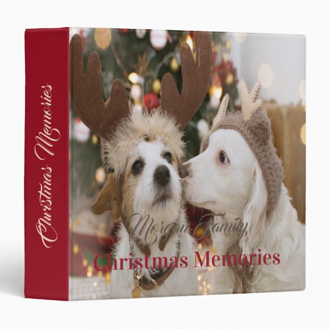 Merry Christmas, Dogs In Love 3 Ring Binder (Front/Spine)
