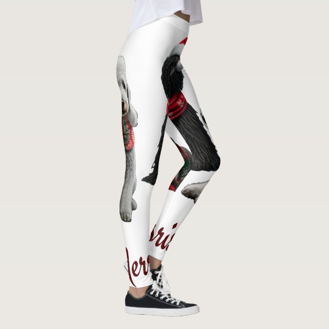 Merry Christmas Dogs Leggings (Right)