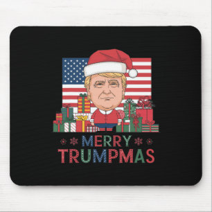 Merry Christmas Donald Trump Santa Family Xmas Men Mouse Pad