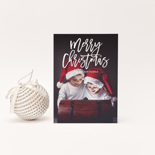 MERRY CHRISTMAS Double_Sided Photo Christmas Holiday Card