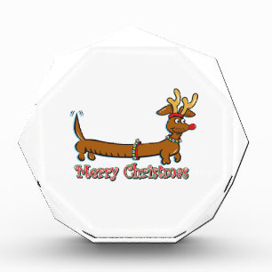 Merry Christmas Doxie Acrylic Award