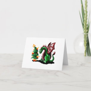 Merry Christmas Dragon Card
