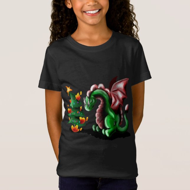 Merry Christmas Dragon T-Shirt (Front)