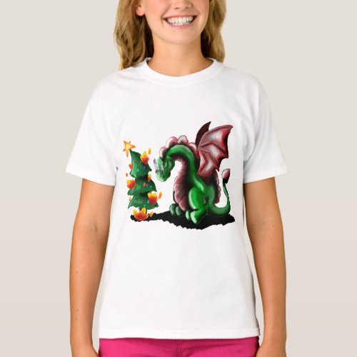 Merry Christmas Dragon T_Shirt