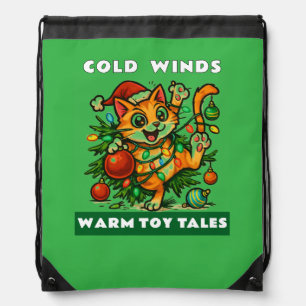 Merry Christmas Drawstring Bag
