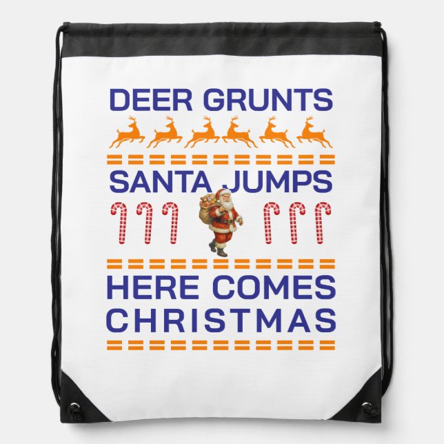 Merry Christmas Drawstring Bag (Front)