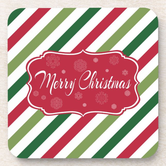 Merry Christmas Drink Coaster (Front)