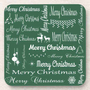 Merry Christmas Drink Coaster