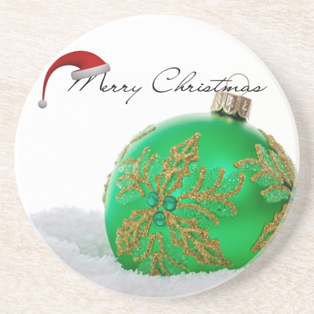 Merry Christmas Drink Coaster (Front)