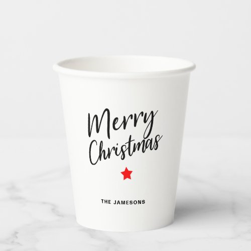 Merry Christmas editable by whom  Paper Cups