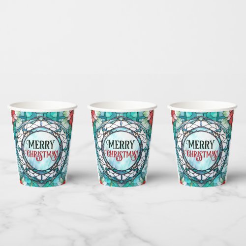 Merry Christmas Editable Slogan Paper Cups