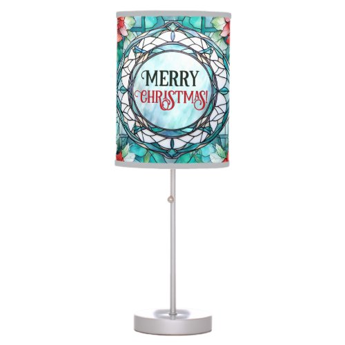 Merry Christmas Editable Slogan Table Lamp