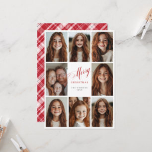 Merry Christmas eight multi photo design Invitation