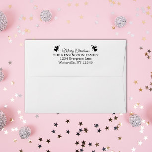 Merry Christmas Elegant Angel Address Envelope