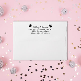 Merry Christmas Elegant Angel Address Envelope