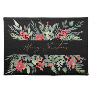 Merry Christmas elegant Cloth Placemat