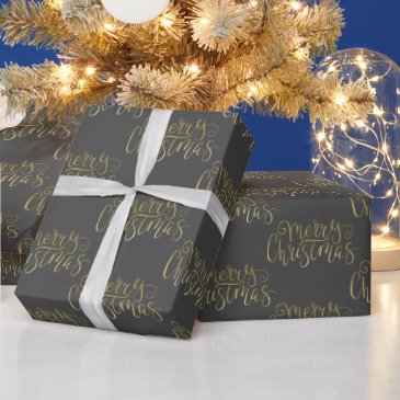 Merry Christmas Elegant Gold Script Typography