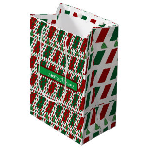Merry Christmas Elegant & Modern Customize  Medium Gift Bag