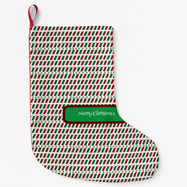 Merry Christmas Elegant & Modern Customize  Small Christmas Stocking (Front)