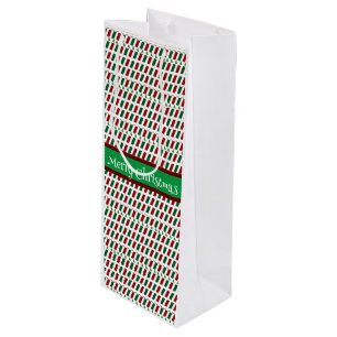 Merry Christmas Elegant & Modern Customize Wine Gift Bag
