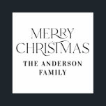 Merry christmas elegant modern typography rubber stamp<br><div class="desc">Merry Christmas elegant modern typography stamp.</div>