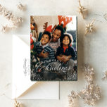 Merry Christmas elegant one photo snow frame Holiday Card<br><div class="desc">"Merry Christmas" in an elegant type treatment sits atop of a single vertical photo framed with a snowy speckle. This classic card is the perfect way to send Christmas greetings to friends and family. The back is a festive stylish hunter green speckled with a coordinating snowy pattern. The green color...</div>