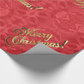 Red/Green/Gold Snowflake Prismatic Gridline Foil Wrapping Paper - Styles  May Vary