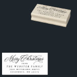 Merry Christmas elegant return address Rubber Stamp<br><div class="desc">Dress up your Christmas card envelopes with this elegant personalized return address stamp. Featuring a script "Merry Christmas" above name and address in classic typography, this return address stamp can be used for years to come. It coordinates with the Lea Delaveris Design elegant Christmas collection, but also works well with...</div>
