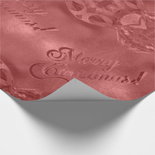 Merry Christmas Elegant Script Burgundy Red Wrapping Paper