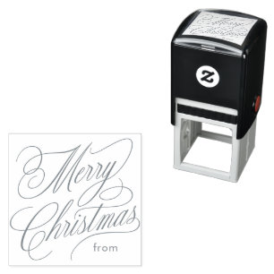 Merry Christmas elegant script classic gift Self-inking Stamp