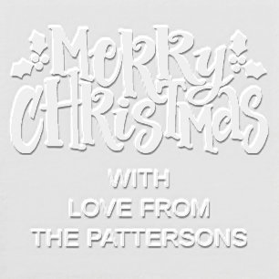 Merry Christmas Elegant Script Holiday Embosser