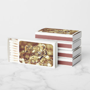 Merry Christmas Elegant Script White Matchbox Matchboxes