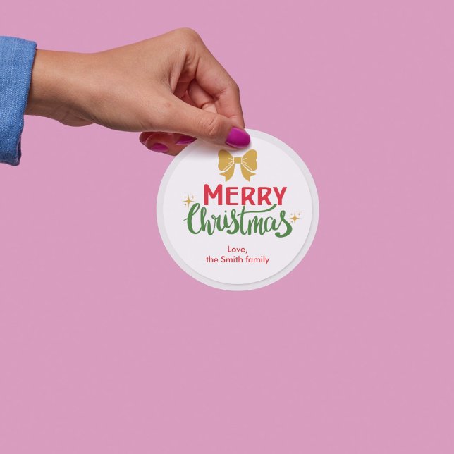Merry Christmas Elegant Sticker Personalize (Creator Uploaded)