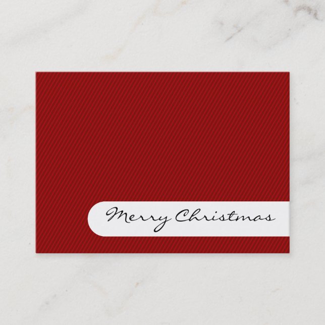 Merry Christmas - Elegant Stripes -  Business Card (Front)