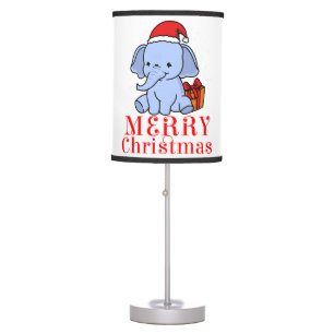 Merry Christmas Elephant Table Lamp
