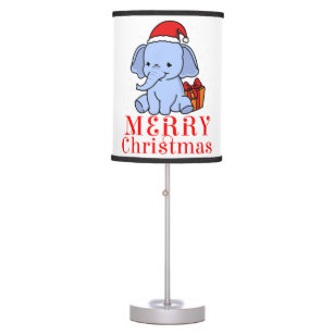Merry Christmas Elephant  Table Lamp