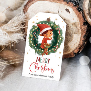 Merry Christmas Elf Cookie Family Thank You Gift Gift Tags