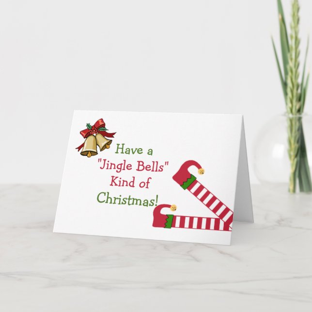 Merry Christmas Elf Holiday Card (Front)