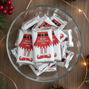 Merry Christmas Elf Holiday Red Hershey's Miniatures