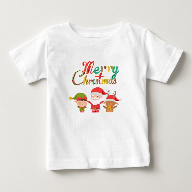 Merry Christmas Elf's Baby T-Shirt (Front)