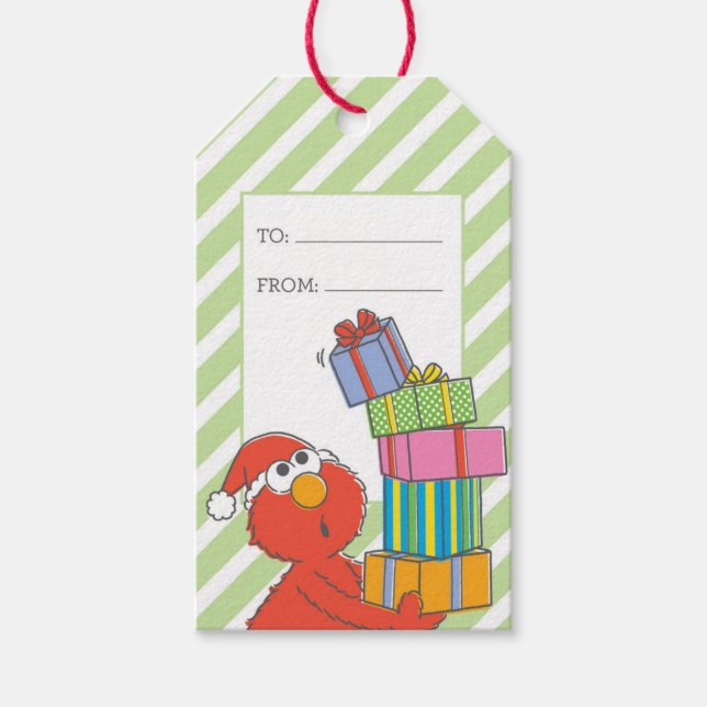 Merry Christmas Elmo Gift Tags (Front)