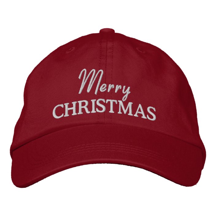 Merry Christmas Embroidered Baseball Cap/Hat Embroidered Baseball Hat ...