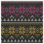 Merry Christmas embroidery cross stitch ugly sweat Fabric