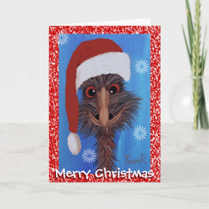 Merry Christmas Emu Holiday Card